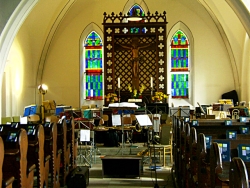 vor dem Posaunengottesdienst